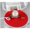 Image 1 : #20- AKOYA CULTURED PEARL.925 SOLID SILVER RING