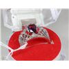 Image 1 : #25-PURPLE AMETHYST &CZ .925 SOLID SILVER RING