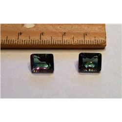 LOT OF 2 MATCHED RAINBOW QUARTZ GEMSTONES