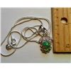 Image 1 : GREEN FIRE OPAL PENDANT & CHAIN