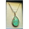 Image 1 : WHITE FIRE OPAL PENDANT & CHAIN