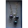 Image 1 : BLACK SOUTH SEAS AKOYA PEARL PENDANT & EARRINGS