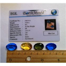 LOT OF 4 OVAL NATURAL GEMSTONES