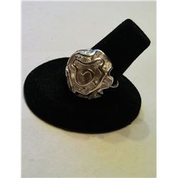 LADIES CARVED ROSE RING