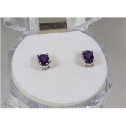 #30-BRAZIL AMETHYST.925 SOLID SILVER EARRINGS