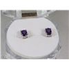 Image 1 : #30-BRAZIL AMETHYST.925 SOLID SILVER EARRINGS