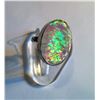 Image 1 : WHITE FACETTED OVAL OPAL FASHION RING