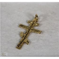 10 KT GOLD DIAMOND-CUT STYLE PENDANT -