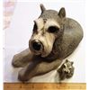 Image 1 : LARGE SCHNAUSER & PUPPY SCULPTURE
