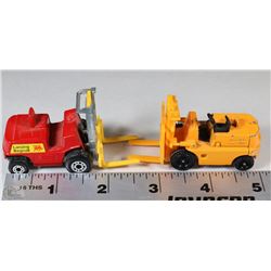 1974 TOMICA KOMATSA FORKLIFT AND 1972 MATCH BOX