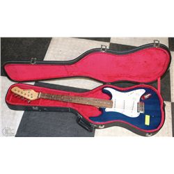 DENSTONE ELECTRIC GUITAR BLUE WITH HARDCASE