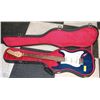 Image 1 : DENSTONE ELECTRIC GUITAR BLUE WITH HARDCASE