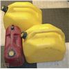 Image 1 : TWO 5.3GALLON DIESEL GERRY CAN AND ONE 9.4L GAS