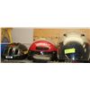 Image 1 : TWO MOTORCYCLE HELMETS AND KIDS BICYCLE HELMET