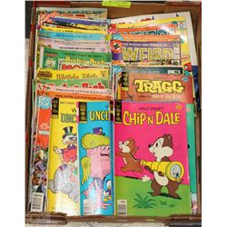FLAT OF VINTAGE COMIC BOOKS INCLUDING CHIP 'N'