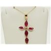 Image 1 : #2-14K YELLOW GOLD RUBY AND DIAMOND
