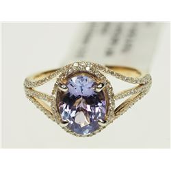#4-14K YELLOW GOLD TANZANITE AND ACCENTED BY