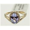 Image 1 : #4-14K YELLOW GOLD TANZANITE AND ACCENTED BY