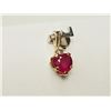 Image 2 : #5-10K YELLOW GOLD RUBY HEART SHAPED PENDANT