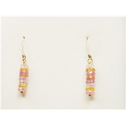 #7-14K YELLOW GOLD DROP STYLE FANCY COLOR