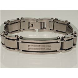 #8-STAINLESS STEEL DIAMOND BRACELET