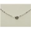 Image 1 : #10-10K WHITE GOLD CURB LINK DIAMOND NECKLACE