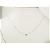 Image 2 : #10-10K WHITE GOLD CURB LINK DIAMOND NECKLACE
