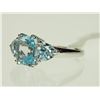Image 2 : #11-STERLING SILVER TOPAZ RING SIZE 6.5
