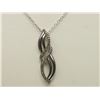 Image 1 : #13-STERLING SILVER DIAMOND PENDANT