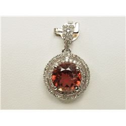 #16-14K WHITE GOLD TOURMALINE AND ACCENTED