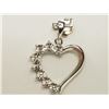 Image 1 : #17-STERLING SILVER DIAMOND HEART