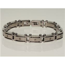 #20-STAINLESS STEEL DIAMOND BRACELET
