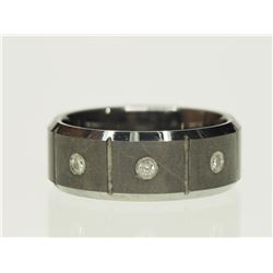 #21-TUNGSTEN DIAMOND MEN'S RING SIZE 8.5