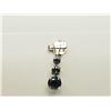 Image 1 : #22-10K WHITE GOLD SAPPHIRE PENDANT