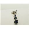 Image 2 : #22-10K WHITE GOLD SAPPHIRE PENDANT