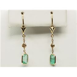 #24-14K YELLOW GOLD EMERALD AND