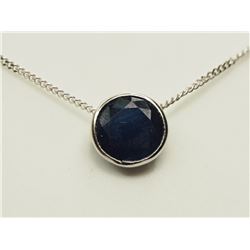 #26-10K WHITE GOLD SAPPHIRE NECKLACE
