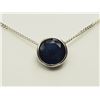 Image 1 : #26-10K WHITE GOLD SAPPHIRE NECKLACE