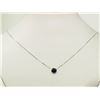 Image 2 : #26-10K WHITE GOLD SAPPHIRE NECKLACE