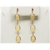 Image 1 : #27-14K YELLOW GOLD OPAL AND DIAMOND EARRINGS