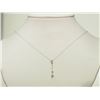 Image 1 : #28-14K WHITE GOLD DIAMOND PENDANT NECKLACE