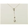 Image 2 : #28-14K WHITE GOLD DIAMOND PENDANT NECKLACE