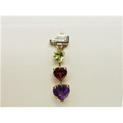#33-10K YELLOW GOLD GEMSTONE PENDANT