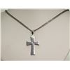 Image 2 : #35-STAINLESS STEEL DIAMOND CROSS