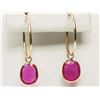 Image 1 : #37-14K YELLOW GOLD RUBY EARRINGS