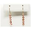 Image 1 : #40-14K YELLOW GOLD PINK SAPPHIRE EARRINGS