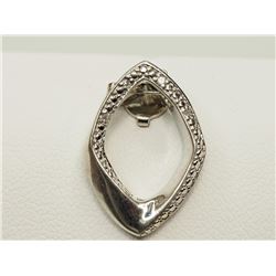#43-STERLING SILVER DIAMOND PENDANT