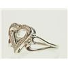Image 2 : #48-STERLING SILVER DIAMOND RING SIZE 7.5