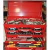 Image 1 : BEACH 9-DRAWER METAL TOOLBOX FULL OF TOOLS W/KEYS