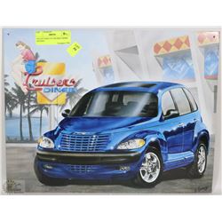 COLLECTABLE PT CRUISER -DINER TIN SIGN